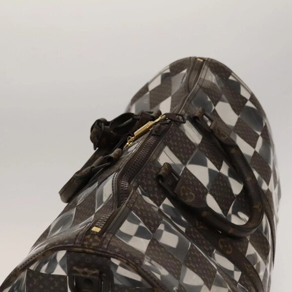 LOUIS VUITTON Monogram chess Keepall Bandouliere 50 Boston M20864 LV Auth 125489 - Picture 6 of 16